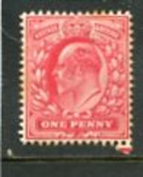 GREAT BRITAIN - 1902  EDWARD VII  1d  RED  MINT - Unused Stamps