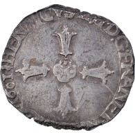 Monnaie, France, 1/4 Ecu, 1601, La Rochelle, Rare, TB+, Argent, Sombart:4688 - 1589-1610 Heinrich IV.