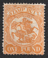 VICTORIA AUSTRALIAN STATES 1884 £1 YELLOW ORANGE - Nuovi