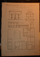 Plan Du Presbytère De La Commune De Saint Mesmin En Vendée.1871. - Andere Pläne