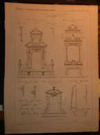 Plan De La Préfecture De Poitiers Dans La Vienne.1871. - Architecture