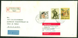 Griechenland Greece 1986 Brief 3 Marken-frankiert + NON RECLAME Label+ Einschreiben  O Neapolis Nikeas > Venlo Nederland - Storia Postale