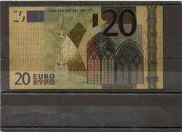 FRANCE    Billet De 20 Euros   En Polymère Plaqué Or  Série 2002 - Specimen