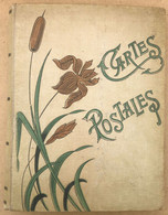 ALBUM ANCIEN POUR CARTES POSTALES ANCIENNES - DECOR IRIS ET ROSEAU - Zonder Classificatie