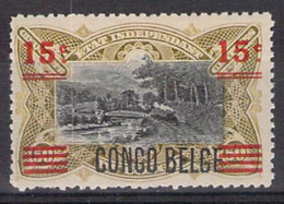 COB 87A **MNH - Congo Belge - 1921 - Cote 190 COB 2022 -  15c Sur 50c Surcharge CONGO BELGE - Neufs