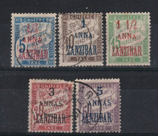 Zanzibar- Chiffre Taxe  N°1/5 (1897) - Oblitérés