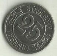 25 Pfennig 1920 Alemanha (Stadt Bonn) - Royal/Of Nobility