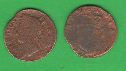 Irlanda 1/2 Half Penny Ireland 1744 Georgius II° Copper Coin - Irlanda