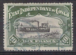 COB 29 Cu1 Oblit.  - Etat Indépendant Du Congo - 1894 - Cote 140 COB 2022 - Roue Du Bateau Touchant Le Cadre - Used Stamps