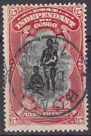 COB 28 Oblit.  -  Etat Indépendant Du Congo  - 1894 - Cote 55 COB 2022 - 5F Carmin - Usati