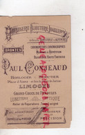 87- LIMOGES- CARTE PAUL CONJEAUD-HORLOGER HORLOGERIE-BIJOUTIER BIJOUTERIE-CHRISTOFLE ALFENDE-PLACE D' AISNE  AINE - Straßenhandel Und Kleingewerbe