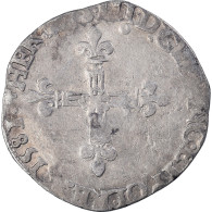 Monnaie, France, Henri III, 1/4 Ecu, 1581, Rennes, TB+, Argent, Sombart:4662 - 1574-1589 Henry III