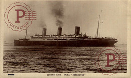 RPPC SS IMPERATOR HAMBURG AMERICAN LINE    AFTER WHITE LINE STAR CUNARD - Steamers
