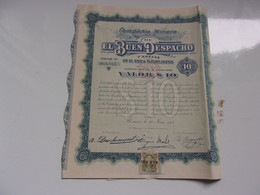 Compania Minera EL BUEN DESPACHO (1911) Mexico MEXIQUE - Ohne Zuordnung