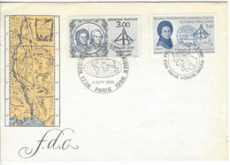 Enveloppe FDC FRANCE N° 2428, FINLANDE N° 966 Y & T - Storia Postale