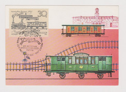 Russia USSR CCCP Soviet Union 1987 Topic Maxi Card Maximum Card Russian Post History Old Postal Railway Car (36982) - Maximumkarten