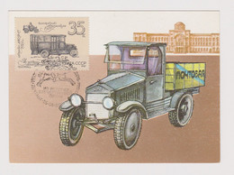 Russia USSR CCCP Soviet Union 1987 Topic Maxi Card Maximum Card Russian Post History Old Postal Truck (36983) - Cartoline Maximum