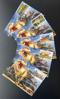 Togo 2015 Mi. 6759 - 6763 Carte Maximum Maxi Card Dinosaures Dinosaurs Dinosaurier - Prehistóricos
