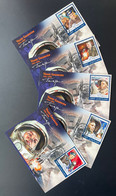 Djibouti Dschibuti 2016 Mi. 1189 - 1193 Carte Maximum Maxi Card Youri Gagarine Yuri Gagarin Space Espace Raumfahrt - Gibuti (1977-...)