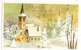 Bonne Année---Nouvel An --mignonnette -1991--Paysage De Neige Sur Village  .....à Saisir - Anno Nuovo