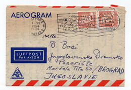 1954. DENMARK,COPENHAGEN,AIRMAIL TO YUGOSLAVIA,FLAM: HELP THE BLIND - Airmail