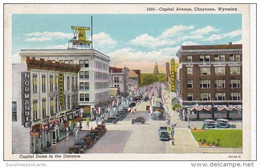 Wyoming Cheyenne Capitol Avenue With Capitol Dome In The Distance 1943 - Cheyenne