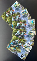 S. Tomé E Principe 2014 Mi. 5659 - 5663 Carte Maximum Maxi Card WWF Panda Bird Oiseau Vogel Halcyon Fauna Faune - Altri & Non Classificati