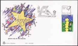 Europa CEPT 2000 Espagne - Spain - Spanien FDC Y&T N°3274 - Michel N°3540 - 70p EUROPA - 2000