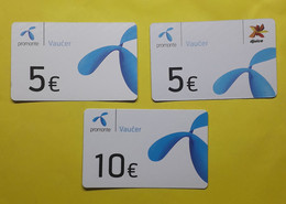 Montenegro Lot 3 Different Prepaid Phone Cards - Montenegro