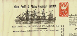 CONNAISSEMENT BILL OF LADING  SHAW  SAVILL & ALBION CY LTD LONDON Pour NEW ZEALAND 1892 B.E. - 1800 – 1899