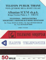 ALBANIA. ALB-01A. URMET. Albanian ICEM - Blue (3 Mm). 10000 Ex. (081) - Albania