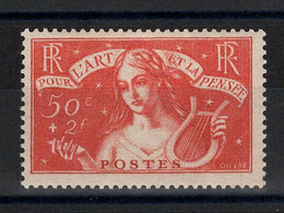 YV 308 N* , L'Art Et La Pensée , Cote 65 Euros - Unused Stamps