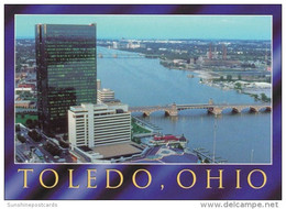 Ohio Toledo Aerial View Showing Drawbridges Over Maumee River - Toledo