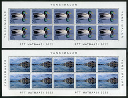 Türkiye 2022 Mi 4686-4687 Reflections: Mallard Duck, View Along Bosphorus | Bird, Duck, Coastal Area | Sheet - Unused Stamps