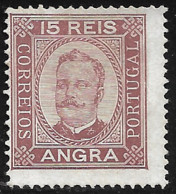 Angra – 1892 King Carlos 15 Réis Mint Stamp - Angra