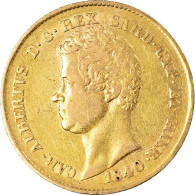 Monnaie, États Italiens, SARDINIA, Carlo Alberto, 20 Lire, 1840, Genoa, TB+ - Piemonte-Sardinië- Italiaanse Savoie