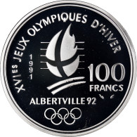 Monnaie, France, Albertville 92, Saut à Ski, 100 Francs, 1991, Paris, Proof - Essais, Piéforts, épreuves & Flans Brunis