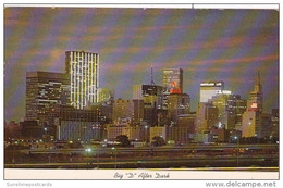 Texas Dallas Big "D" At Night 1972 - Dallas