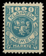 MEMEL 1923 Nr 150 Ungebraucht X41658E - Memelgebiet