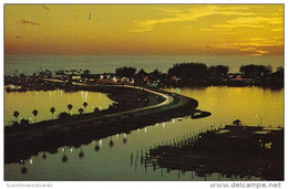 Florida Clearwater Beach Memorial Causeway At Twilight - Clearwater