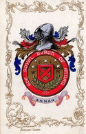 ANNAN HERALDIC SERIES COAT OF ARMS OLD COLOUR POSTCARD SCOTLAND - Dumfriesshire