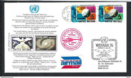 NATIONS-UNIES NEW-YORK 1976:  LSC Pour Zürich (Suisse) - Storia Postale