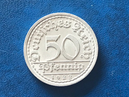 Umlaufmünze Deutsches Reich 50 Pfennig 1922 Münzzeichen A - 50 Rentenpfennig & 50 Reichspfennig