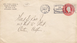 United States Postal Stationery Ganzsache Entier PRIVATE Print BALL & AUSTIN, Ontario Calif. HUDSON TERM. STA. N.Y. 1927 - 1921-40