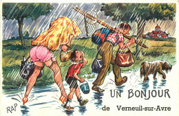 Verneuil Sur Avre * Souvenir Du Village , Un Bonjour ! - Verneuil-sur-Avre