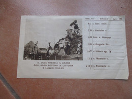 1935 Foglio MAGGIO Sett.28  Foto Il Duce Trebbia Il Grano Agro Pontino A LITTORIA 9 Luglio 1934 - Grand Format : 1921-40
