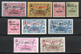 Col24  Colonies Wallis Et Futuna N° 30 à 38 Neuf X MH Cote 77,00€ - Unused Stamps