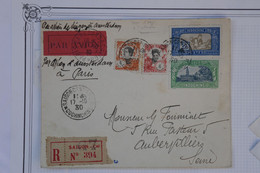 AU1 INDOCHINE BELLE LETTRE RARE 1931 SAIGON POUR  FRANCE +REçU ENREG. EXPEDITION++ DOUBLE MENTION + AFFRANC.INTERESSANT - Cartas & Documentos
