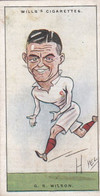 Rugby Internationals 1929 - 14 GS Wilson, Manchester & England & England   - Wills Cigarette Card - Sport - Wills