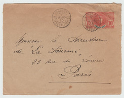 Haut Sénégal Et Niger . Entier Enveloppe , Devant Seulement . Oblitérée 1913 - Cartas & Documentos